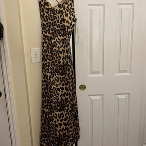 Leapord Maxi Silk Dress